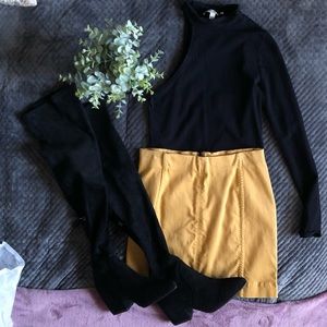 Jolt Mustard Mini Skirt